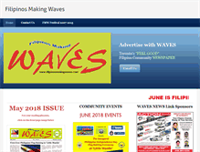 Tablet Screenshot of filipinosmakingwaves.com